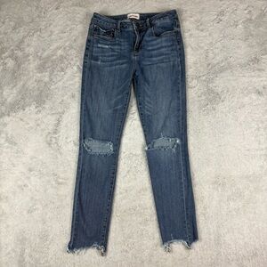 DRIFTWOOD Jackie Jeans Skinny Distressed Raw Hem Knee Holes Soft Lightweight‎ 27